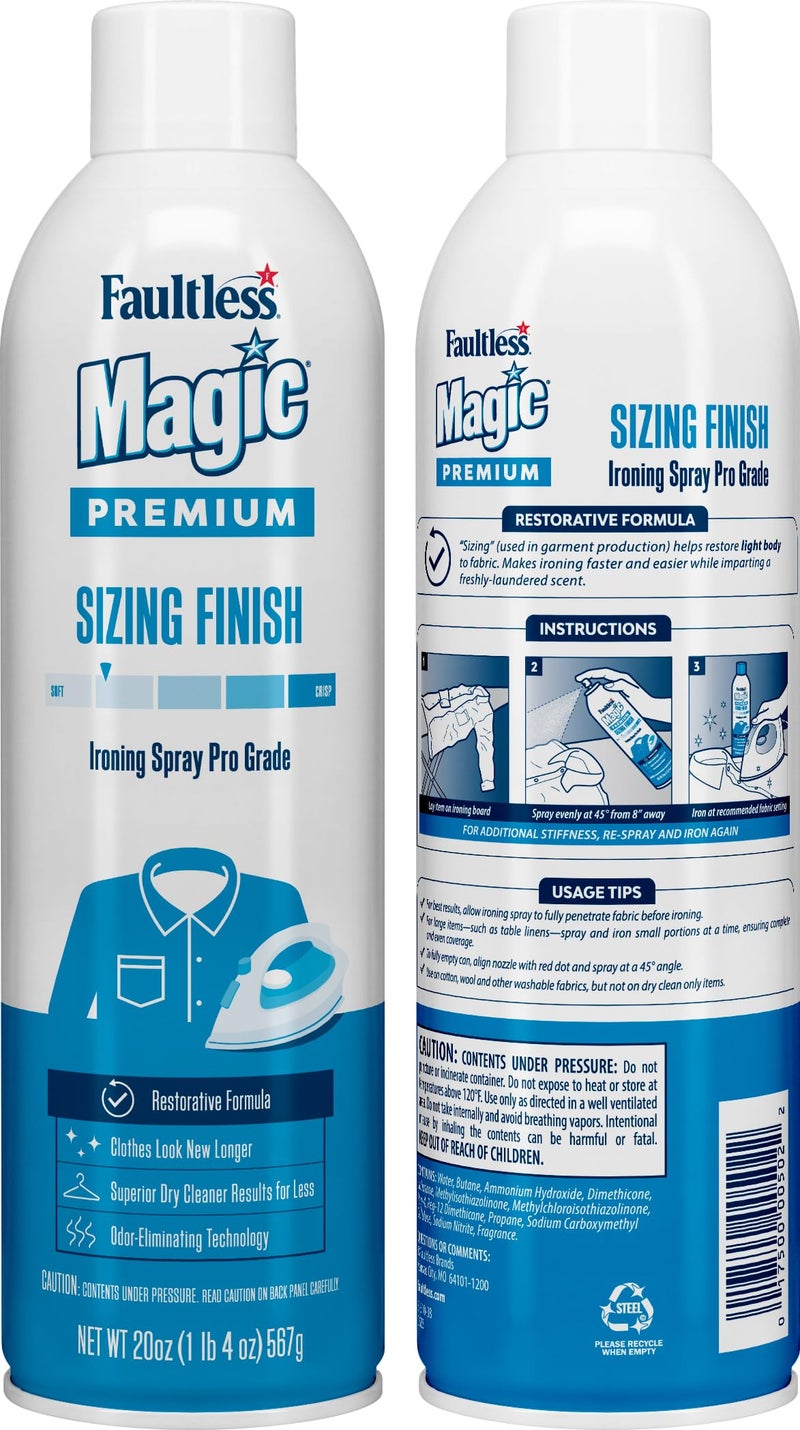 Faultless Starch 00502 Magic Sizing Fabric Finish, 20 oz (Pack of 4) - Image 2